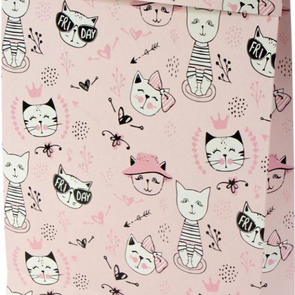 Sacola presenteável com aba – Gatinhas Miau