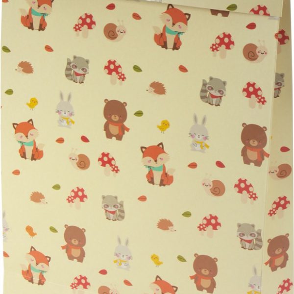 Sacola presenteável com aba – Bichinhos da floresta