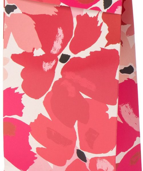 Sacola presenteável com aba – Flores de Vermelho