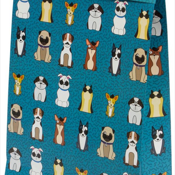 Sacola presenteável com aba – Cachorrinhos