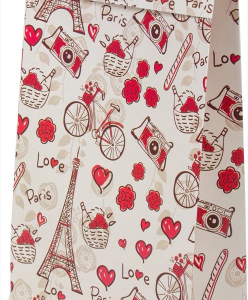 Sacola presenteável com aba – Parisiense
