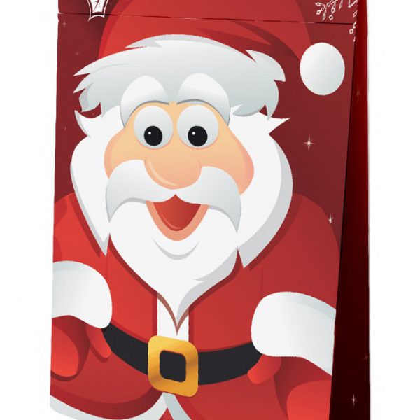 Sacola presenteável com aba – Papai Noel