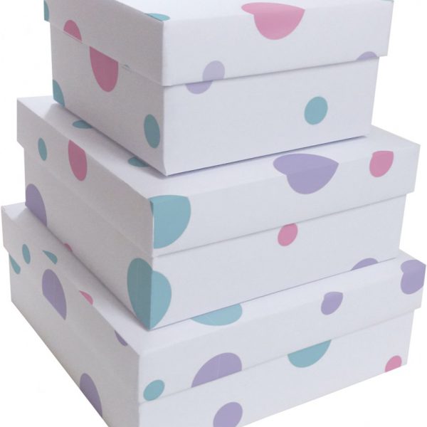 Kit Caixas Rígidas – Quadrado – Confetti