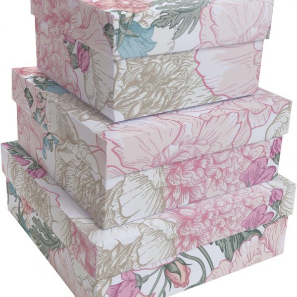 Kit Caixas Rígidas – Quadrado – Flores do Bosque