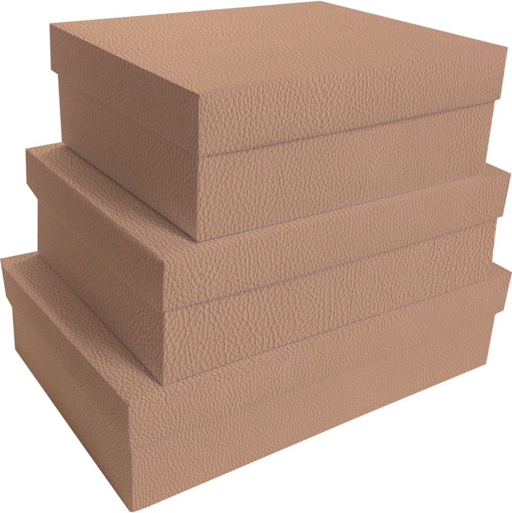Kit Caixas Rígidas – Retangular – Couro