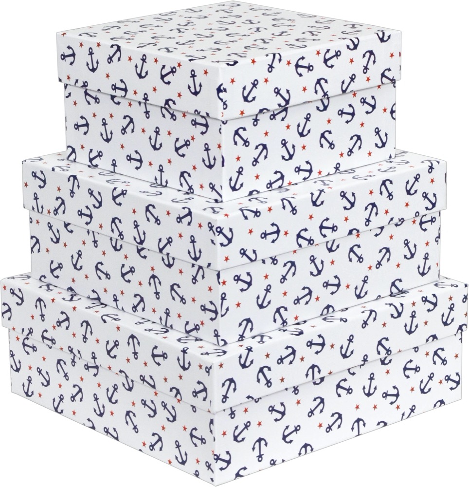 Kit Caixas Rígidas – Quadrado – Navy