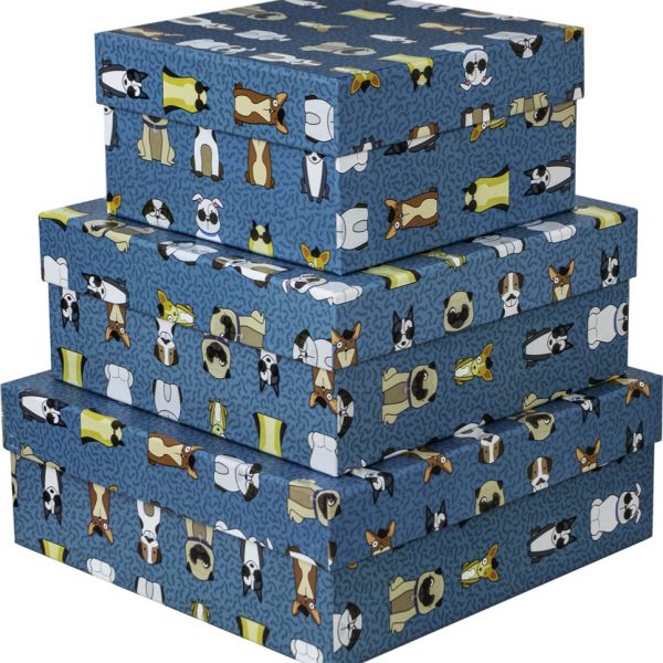 Kit Caixas Rígidas – Quadrado – Cachorrinhos