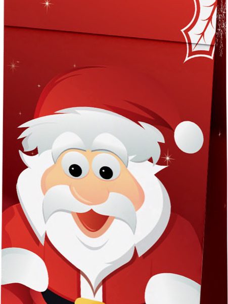 Sacola presenteável com aba – Papai Noel