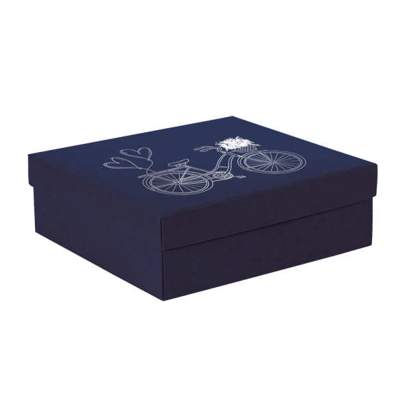 Premium Kraft – Azul Bicicleta – Caixa tampa e fundo