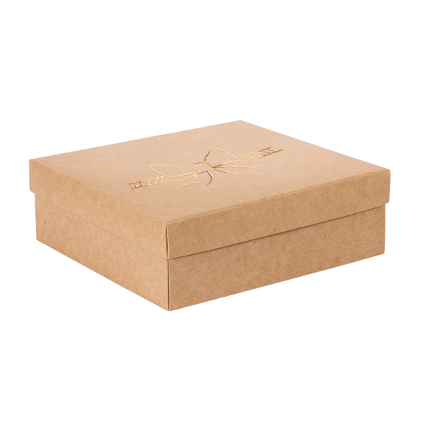 Premium Kraft – Natural Laço – Caixa tampa e fundo