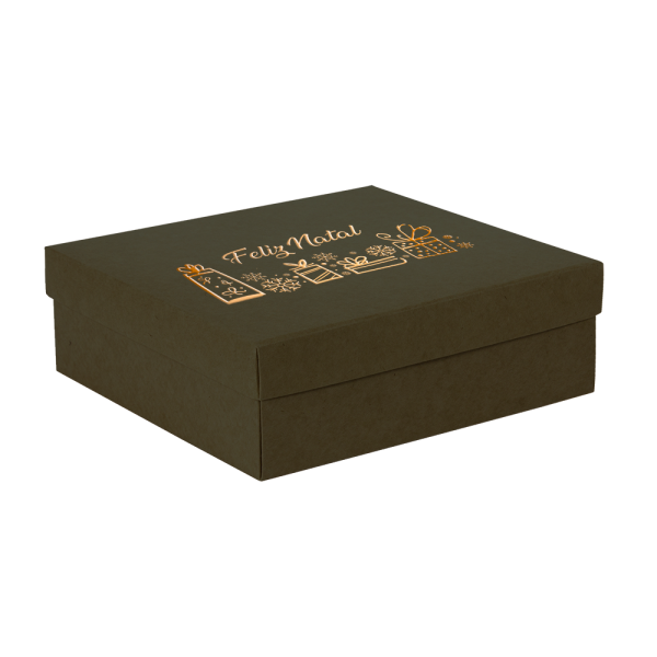 Premium Kraft – Verde Natal – Caixa tampa e fundo