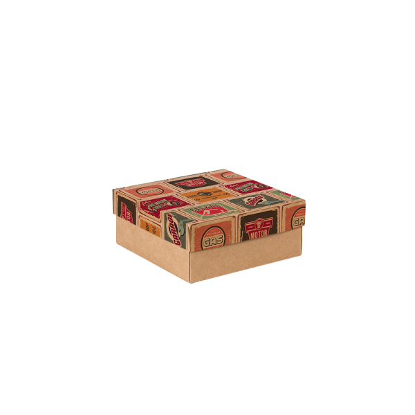 Premium Kraft – Placas Vintage – Caixa tampa e fundo