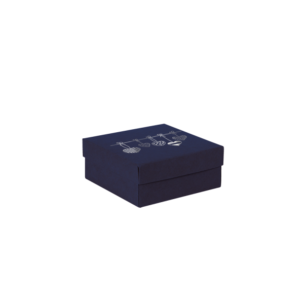 Premium Kraft – Azul Coração – Caixa tampa e fundo