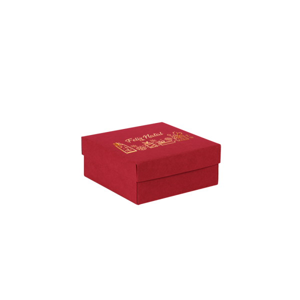 Premium Kraft – Vermelho Natal – Caixa tampa e fundo