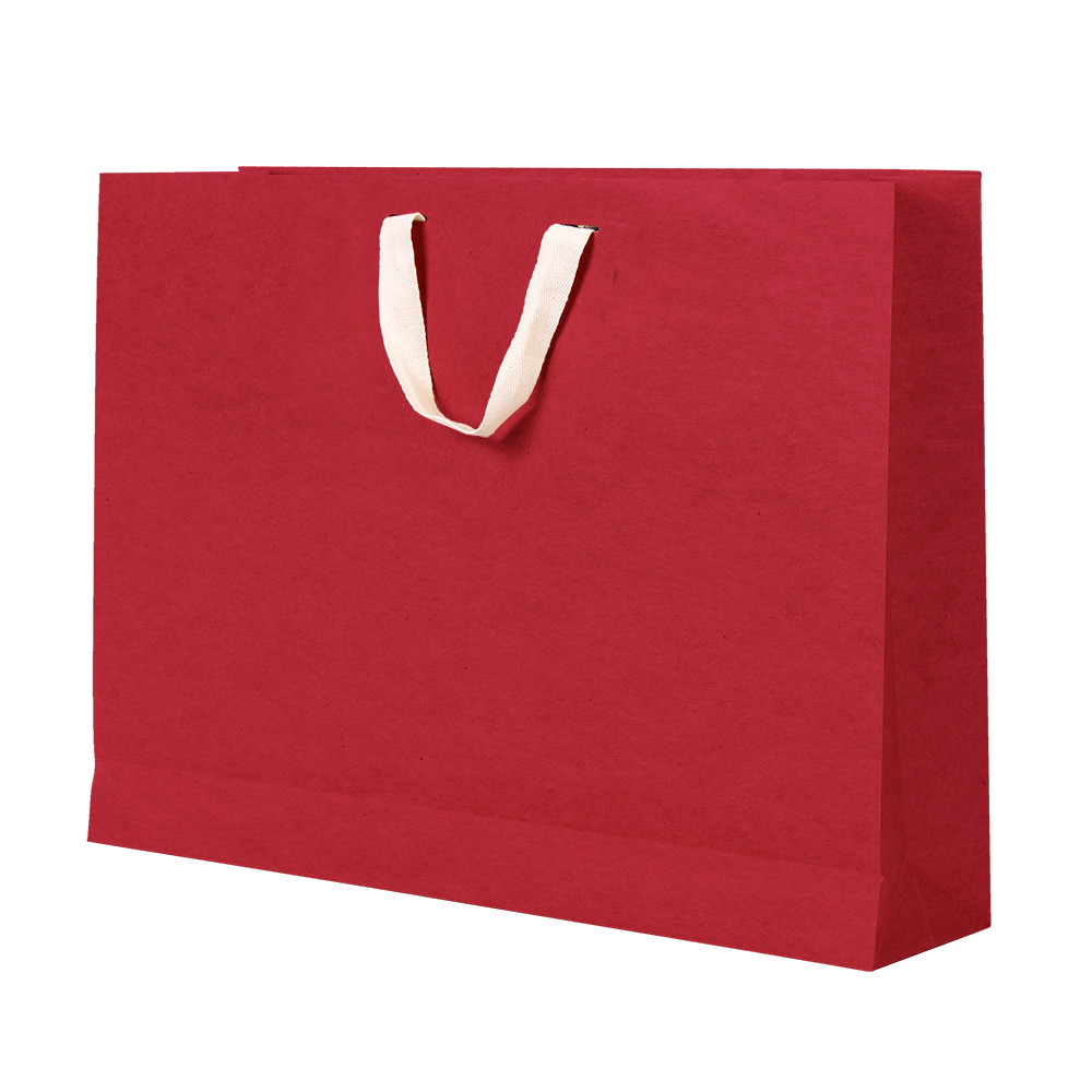 Premium Kraft – Kraft Vermelho – Sacola com alça algodão – G