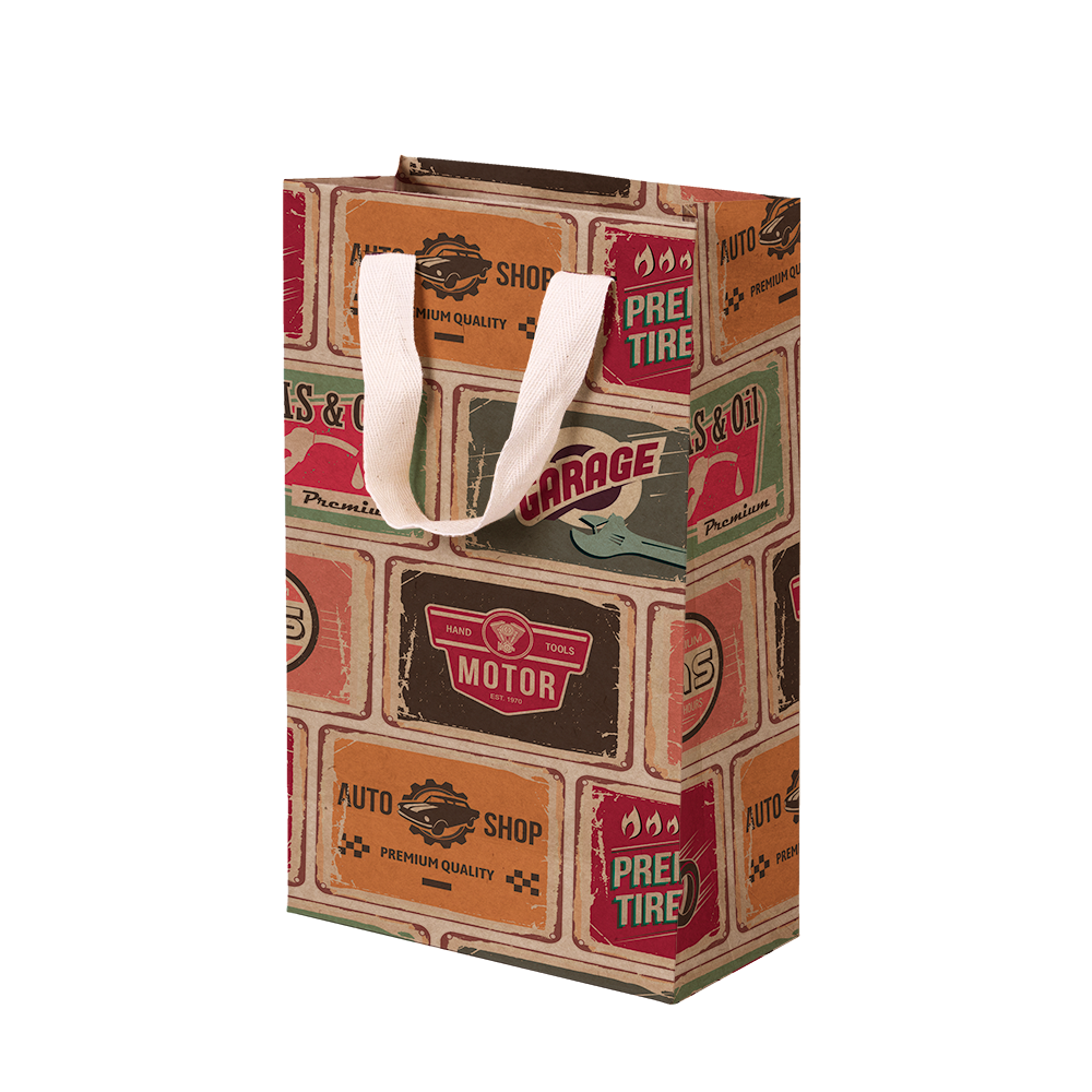 Premium Kraft – Placas Vintage – Sacola com alça algodão – P