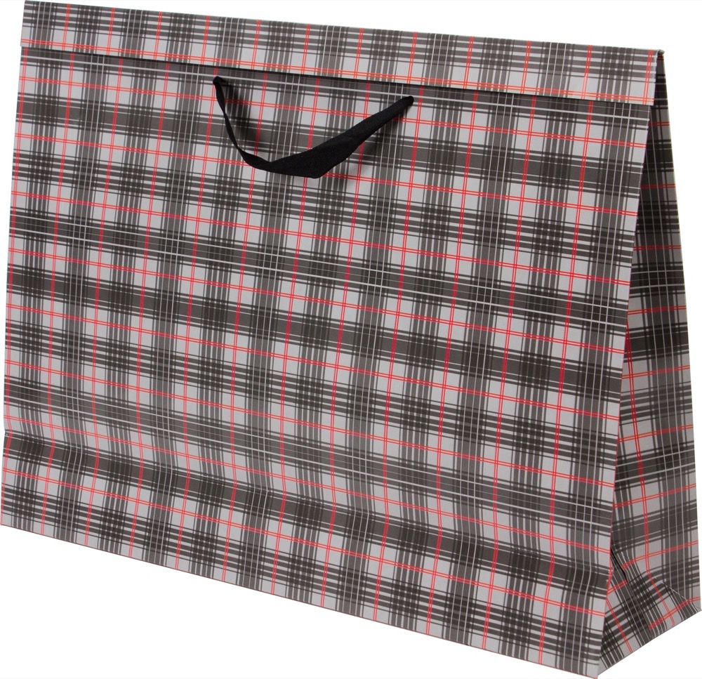 Basic Bag – G – Xadrez Cinza e Vermelho