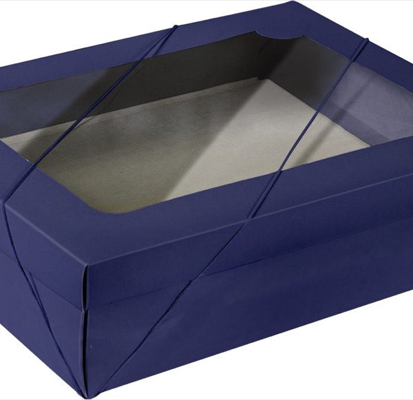 Caixa com visor – Azul