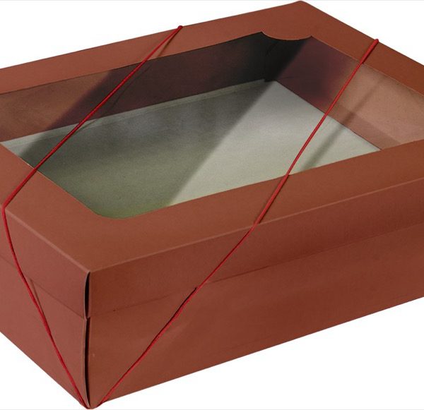 Caixa com visor – Vermelho