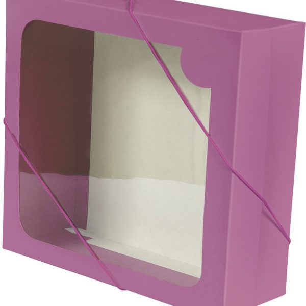 Caixa com visor – Magenta