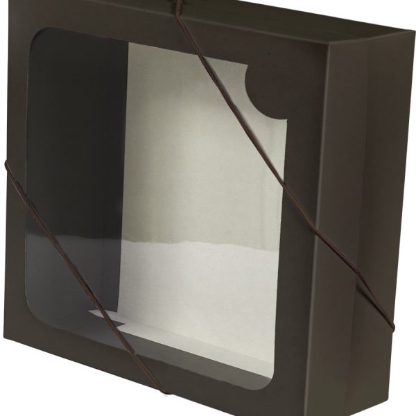 Caixa com visor – Marrom