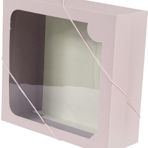 Caixa com visor – Rosa Bebê