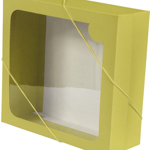 Caixa com visor – Amarelo