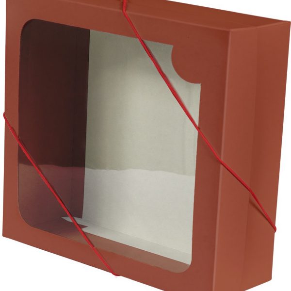 Caixa com visor – Vermelho