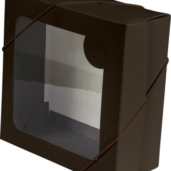 Caixa com visor – Marrom