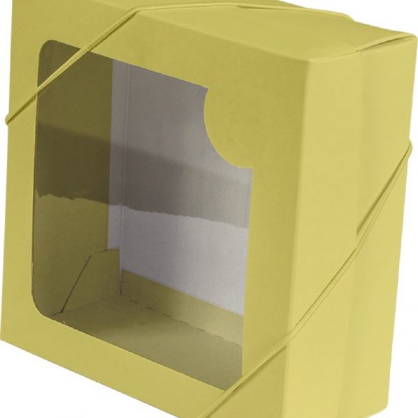 Caixa com visor – Amarelo