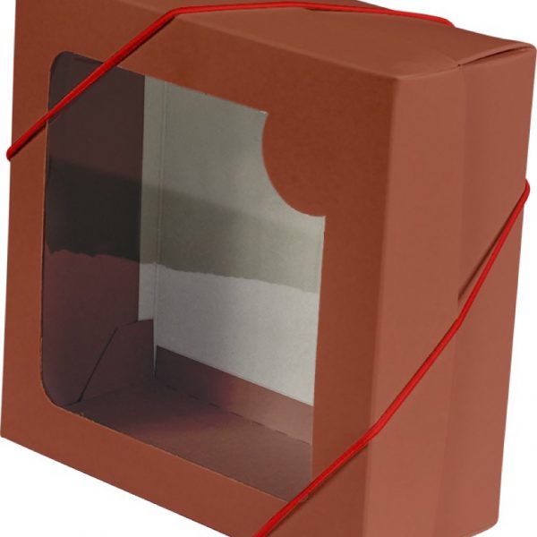 Caixa com visor – Vermelho