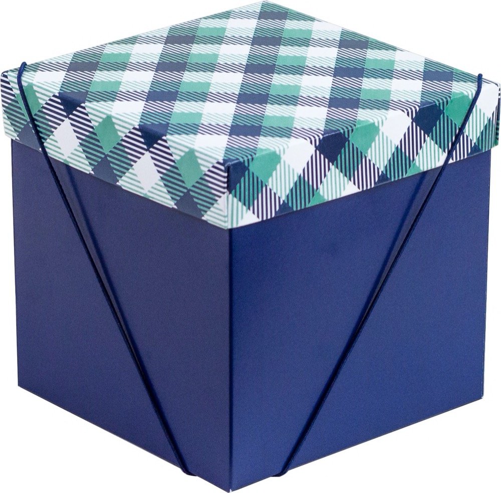 Caixa – Cubo – Xadrez Verde e Azul