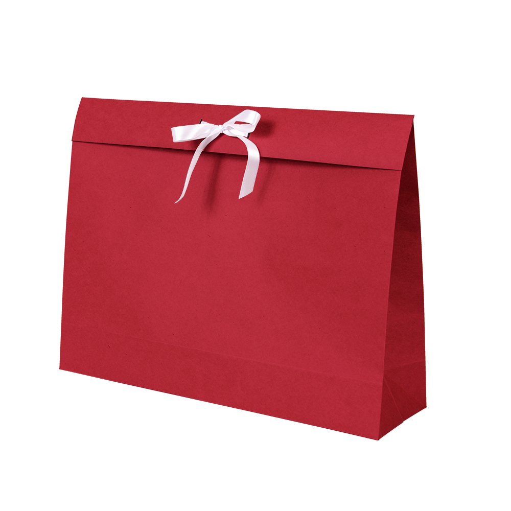 Premium Kraft – Kraft Vermelho – Sacola envelope com alça – G