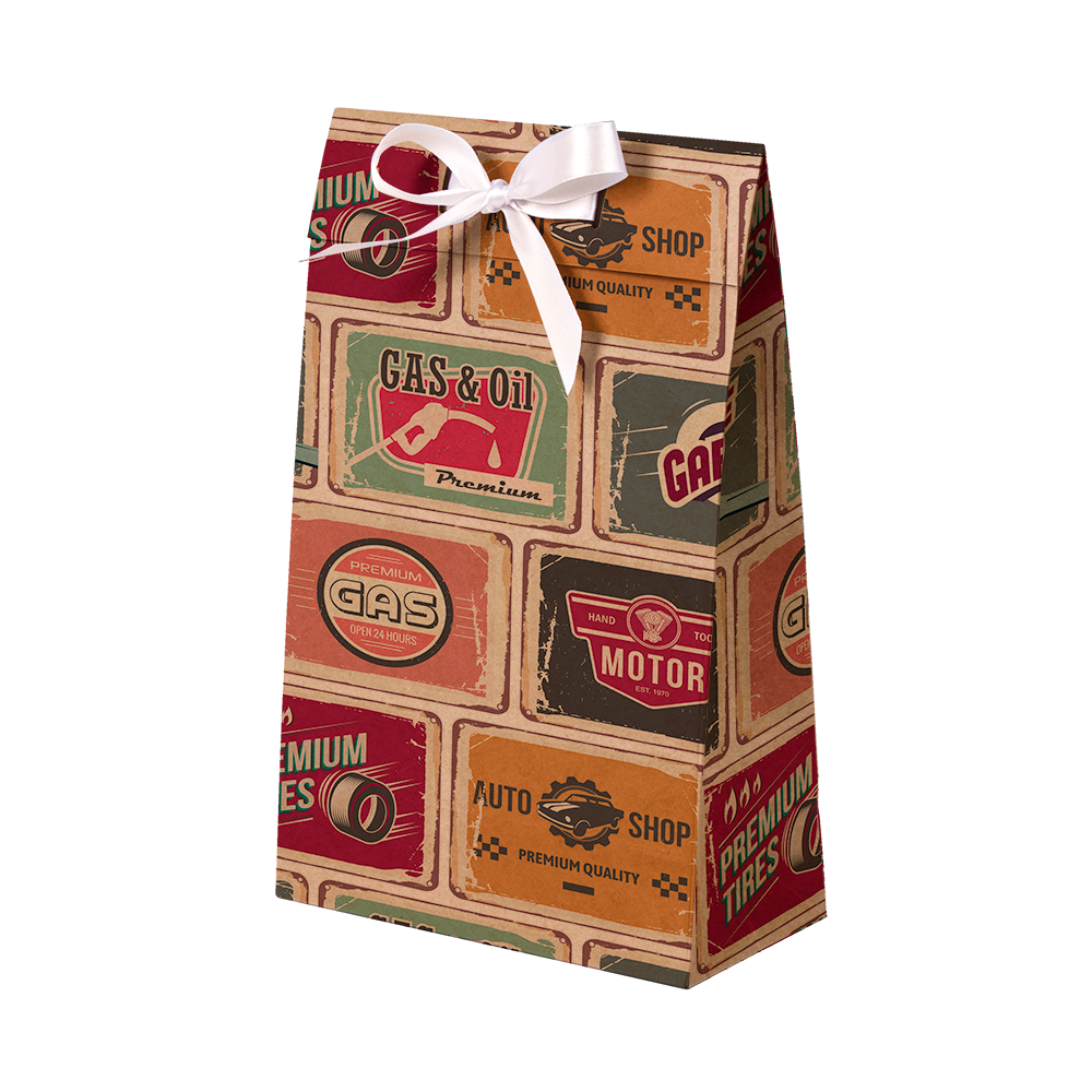 Premium Kraft – Placas Vintage – Sacola envelope com alça – PP