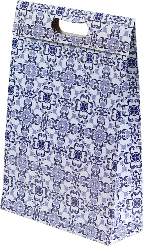 Sacola presenteável com aba – M – Azulejo Português