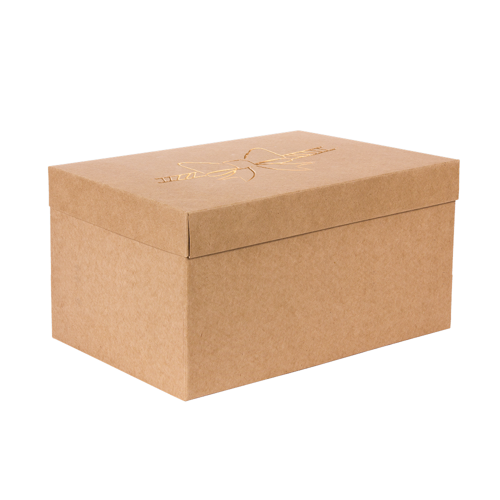 Premium Kraft – Natural Laço – Caixa T/F montável semirrígida – G