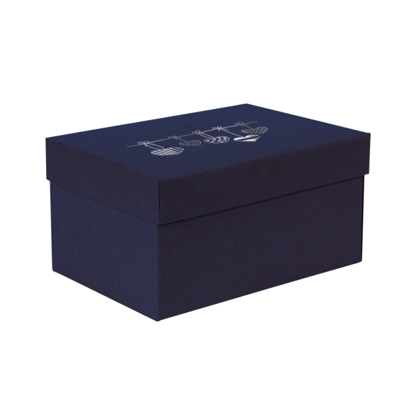 Premium Kraft – Azul Coração – Caixa T/F montável semirrígida