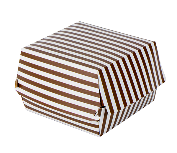 Caixa Lanche – P – Listras Marrom